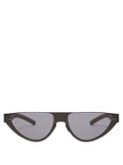 Matchesfashion.com Mykita - Kitt Half Moon Sunglasses - Mens - Black