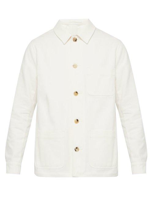 Matchesfashion.com De Bonne Facture - Organic Cotton Worker Jacket - Mens - Cream
