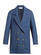 Matchesfashion.com Raey - Oversized Brushed Twill Blazer - Womens - Blue
