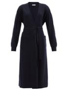 Matchesfashion.com Johnston's Of Elgin - Ines Tie-front Cashmere Cardigan - Womens - Dark Navy