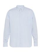 Matchesfashion.com Jacquemus - Logo Embroidered Striped Cotton Shirt - Mens - Light Blue