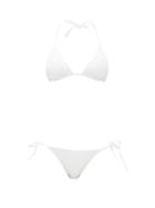 Matchesfashion.com Eres - Veston Twill Braided Chevron-jacquard Bikini - Womens - White