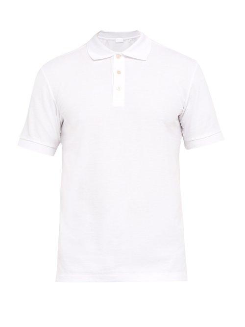 Matchesfashion.com Handvaerk - Short Sleeved Pima Cotton Piqu Polo Shirt - Mens - White