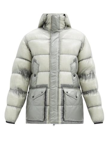 Matchesfashion.com C.p. Company - Goggle-lens Hooded Down-filled Coat - Mens - Grey