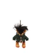 Matchesfashion.com Burberry - Thomas Bear Biker Jacket Cashmere Keyring - Womens - Green Multi