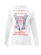 Matchesfashion.com Aries - It's Time Slogan-print Cotton-jersey T-shirt - Mens - White