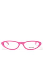 Matchesfashion.com Balenciaga - Neo Oval Frame Acetate Glasses - Womens - Pink