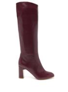 Matchesfashion.com Rupert Sanderson - Au Revoir Slouchy Leather Boots - Womens - Burgundy