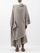 Lauren Manoogian - Safety Pin-embellished Alpaca-blend Blanket Coat - Womens - Grey
