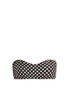 Matchesfashion.com Norma Kamali - Sunglass Polka Dot Print Bikini Top - Womens - Black Multi