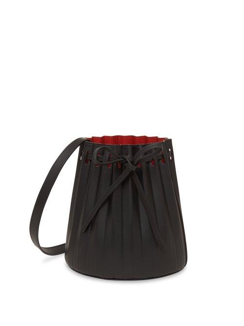 Matchesfashion.com Mansur Gavriel - Pleated Mini Bucket Bag - Womens - Black