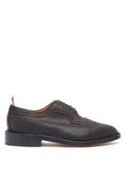 Thom Browne Longwing Brushed-leather Brogues