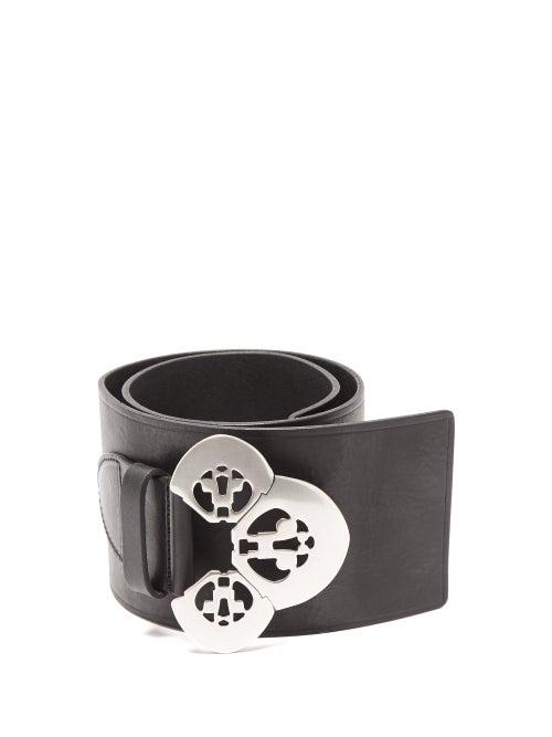 Matchesfashion.com Isabel Marant - Yona Wide Cut Leather Belt - Womens - Black