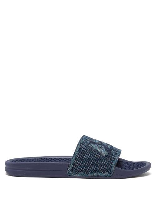 Matchesfashion.com Athletic Propulsion Labs - Big Logo Techloom Slides - Mens - Navy Multi