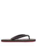 Christian Louboutin - Loubi Flip Spike-embellished Flip Flops - Womens - Black