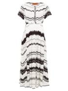 Matchesfashion.com Missoni - Zigzag-knitted Cotton-blend Mesh Dress - Womens - White Multi