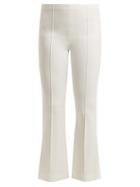 Matchesfashion.com The Row - Beca Pintucked Kick Flare Crepe Trousers - Womens - Ivory