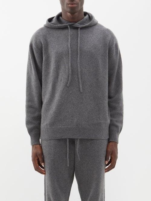 Raey - Knitted Responsible Cashmere-blend Hoodie - Mens - Grey