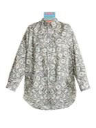 Balenciaga Patch-detail Dollar-print Woven Shirt
