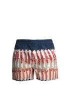 Valentino Feather-print Swim Shorts