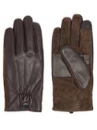 Dents - Wool-lined Touchscreen Leather Gloves - Mens - Brown