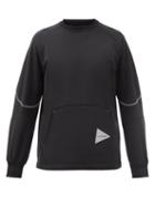 And Wander - Power Air Raglan-sleeve Sweater - Mens - Black