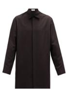Matchesfashion.com Jil Sander - Tuesday P.m. Buttoned-sides Silk-poplin Shirt - Mens - Black