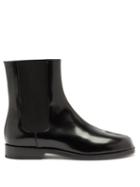 Matchesfashion.com Maison Margiela - Tabi Split-toe Patent-leather Chelsea Boots - Womens - Black