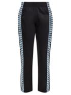 Matchesfashion.com Wales Bonner - Checked Seam Track Pants - Womens - Black Blue