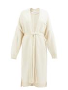 Extreme Cashmere - No. 195 Belted Longline Cashmere Wrap Cardigan - Womens - Ivory