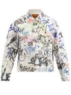 Matchesfashion.com Vetements - Graffiti-print Denim Jacket - Mens - White