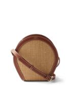 A.p.c. - Myla Leather And Jute Cross-body Bag - Womens - Brown Beige