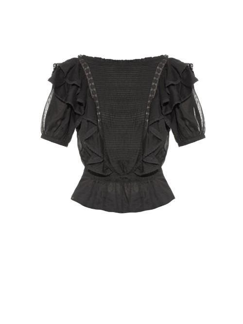 Isabel Marant Étoile Alice Lace-insert Cotton-voile Top