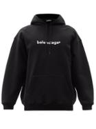 Matchesfashion.com Balenciaga - Copyright Logo-print Cotton Hooded Sweatshirt - Mens - Black