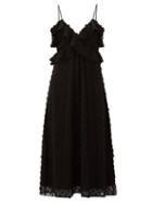 Matchesfashion.com Zimmermann - Ruffled Chiffon Midi Dress - Womens - Black