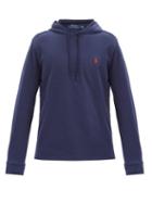 Matchesfashion.com Polo Ralph Lauren - Logo-embroidered Cotton-piqu Hooded Sweatshirt - Mens - Navy