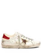 Matchesfashion.com Golden Goose - Superstar Shearling Lined Leather Trainers - Womens - White Multi