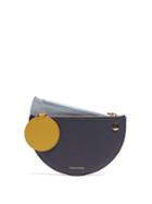 Roksanda Demi-lunette Bi-colour Leather Coin Purse