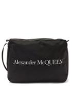 Matchesfashion.com Alexander Mcqueen - Logo-print Canvas Wash Bag - Mens - Black