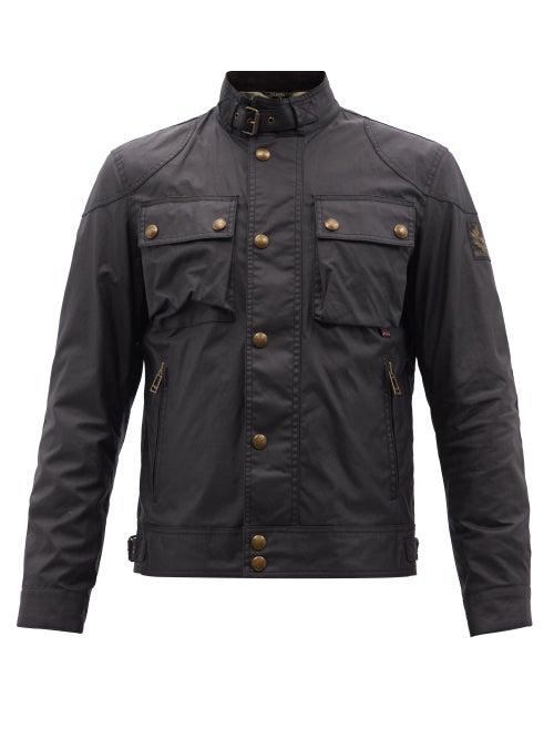 Belstaff - Racemaster Waxed Cotton-canvas Jacket - Mens - Black