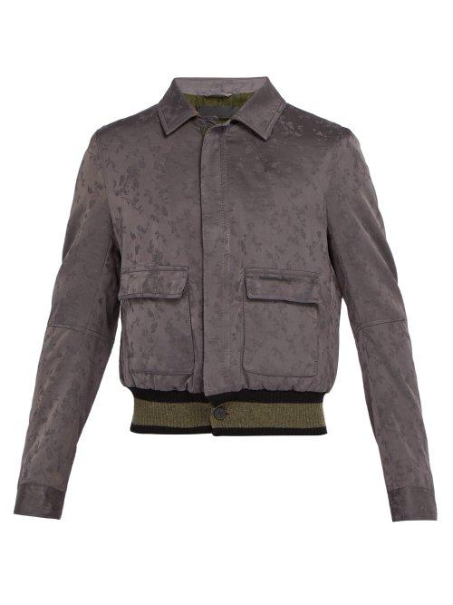Matchesfashion.com Haider Ackermann - Floral Jacquard Bomber Jacket - Mens - Grey