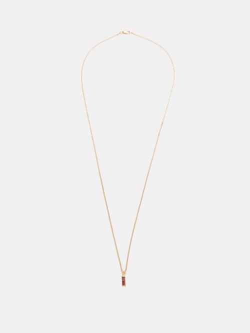 Miansai - Totem Garnet & Gold-vermeil Necklace - Mens - Red