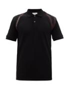 Alexander Mcqueen - Harness Cotton-piqu Polo Shirt - Mens - Black