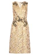 Dolce & Gabbana Embellished Floral-brocade Sleeveless Dress