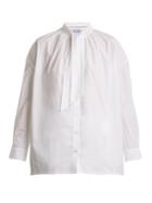 Thierry Colson Rowena Tie-neck Cotton-poplin Shirt