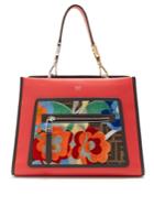 Fendi Runaway Leather And Felt Bag