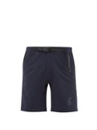 Matchesfashion.com Gramicci - Pecos Logo Print Stretch Pertex Shorts - Mens - Navy