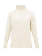 Matchesfashion.com The Elder Statesman - Highland High Neck Cashmere Sweater - Womens - Ivory