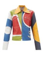 Charles Jeffrey Loverboy - Patchwork Faux-leather Jacket - Womens - Multi