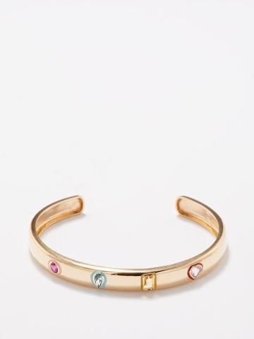 Alison Lou - Cocktail Ruby, Citrine, Topaz & 14kt Gold Cuff - Womens - Gold Multi